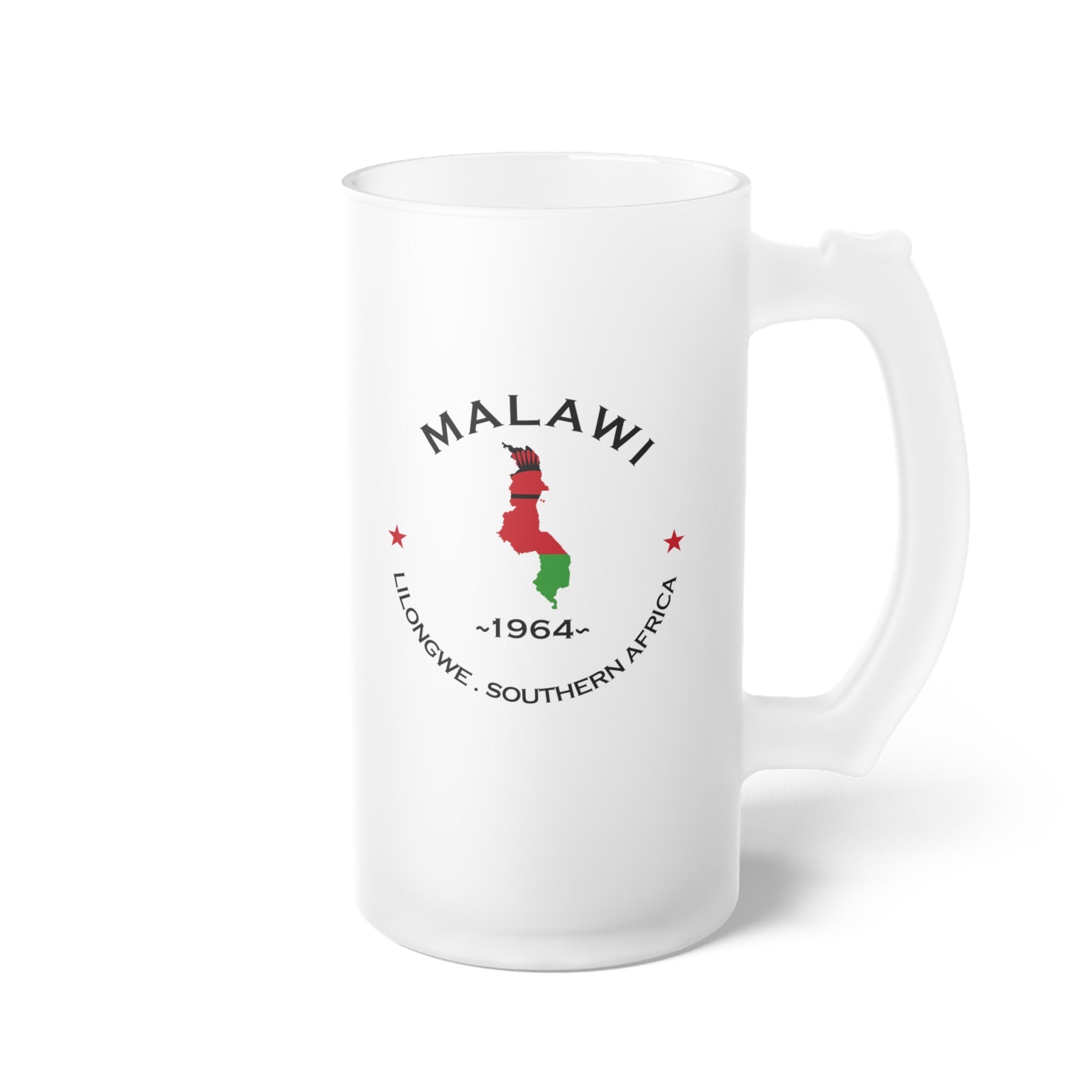 Malawi Frosted Glass Beer Mug